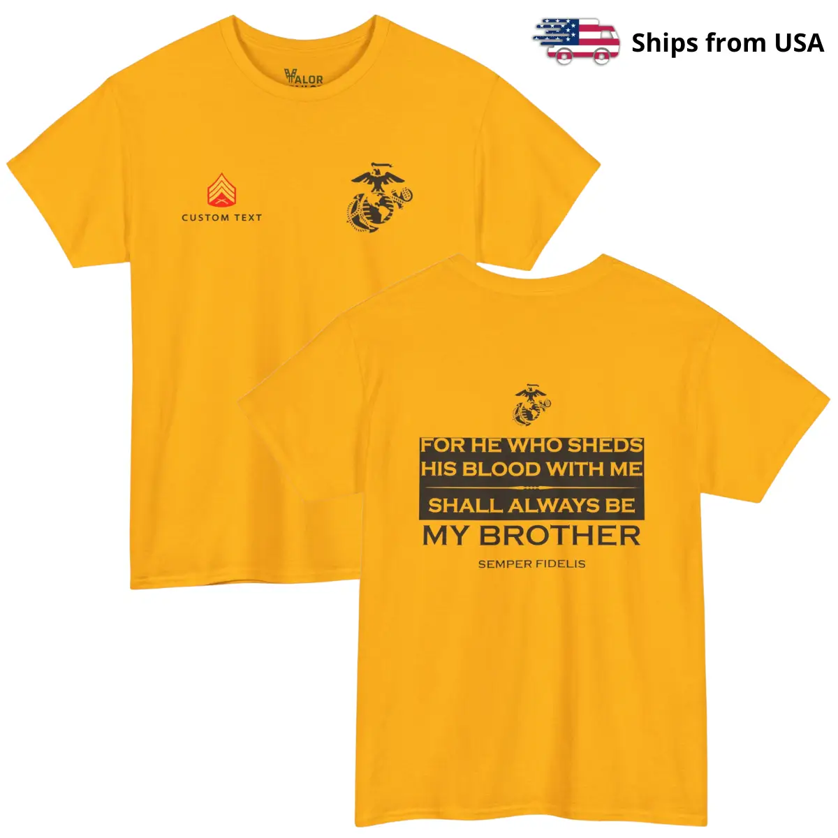 USMC Brotherhood “Semper Fidelis” Tribute T-Shirt