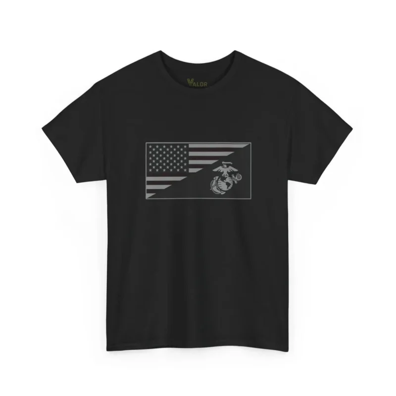 USMC Eagle Globe & Anchor American Flag Patriotic T-Shirt