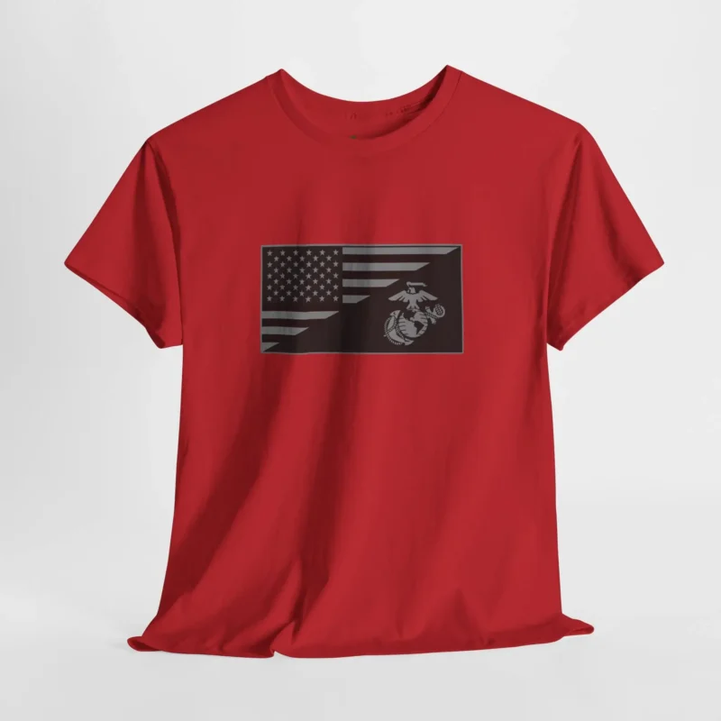 USMC Eagle Globe & Anchor American Flag Patriotic T-Shirt