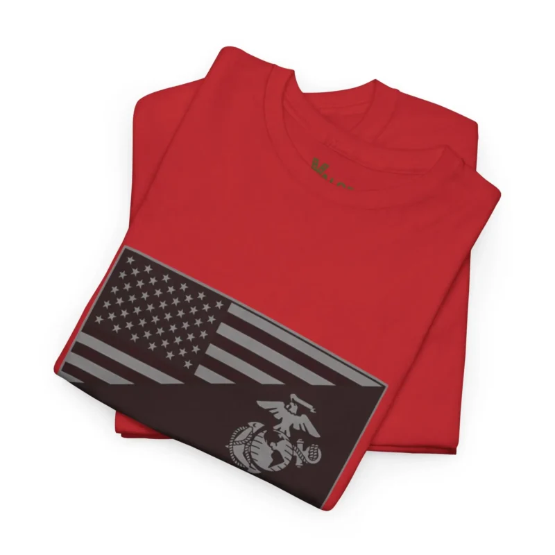 USMC Eagle Globe & Anchor American Flag Patriotic T-Shirt