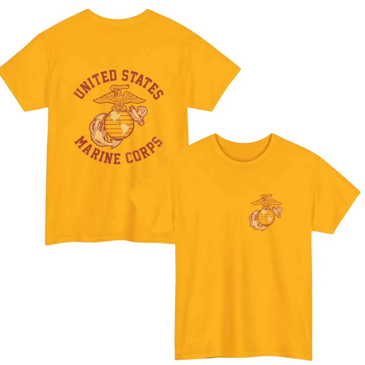 USMC Eagle Globe & Anchor Back Print Marine Corps T-Shirt
