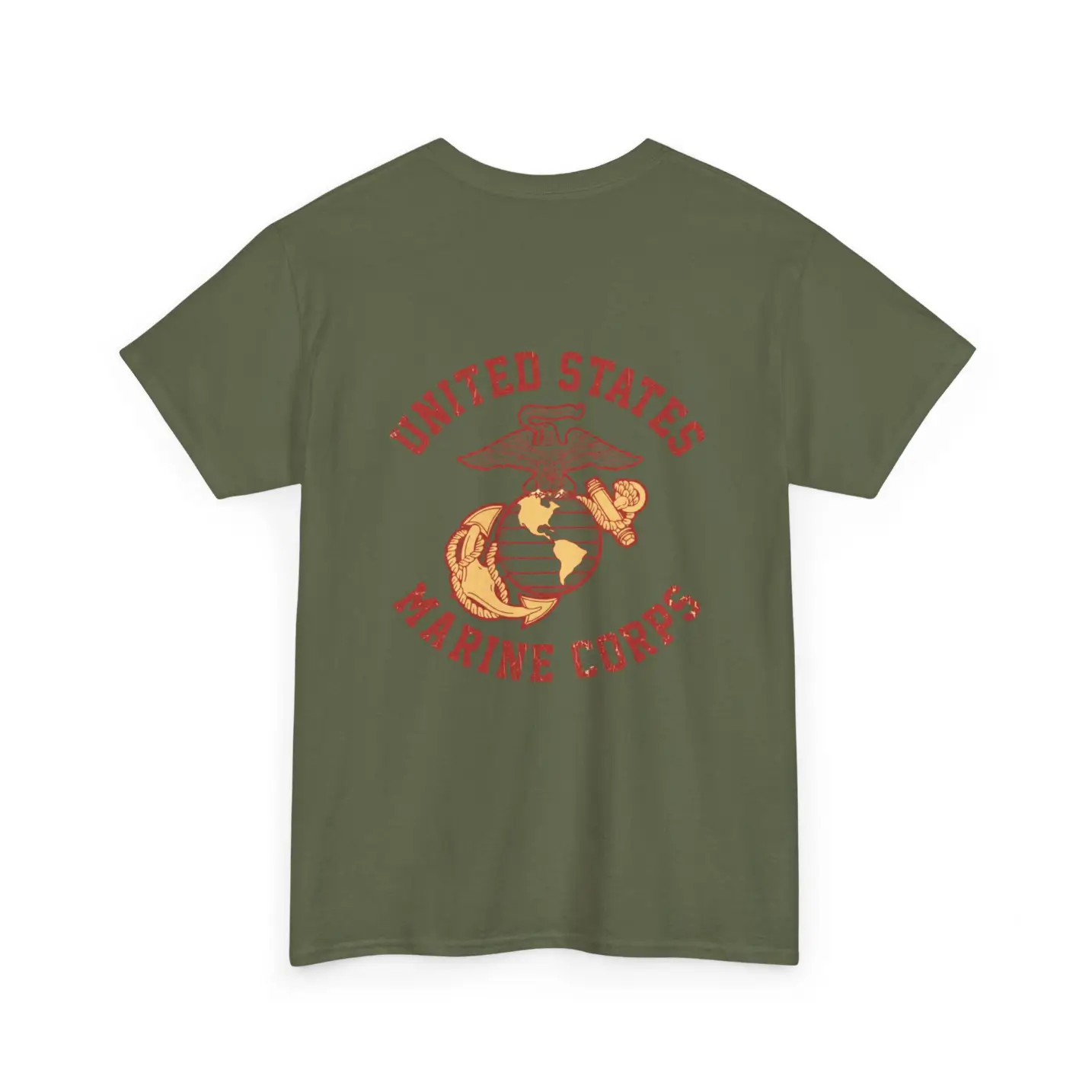 USMC Eagle Globe & Anchor Back Print Marine Corps T-Shirt