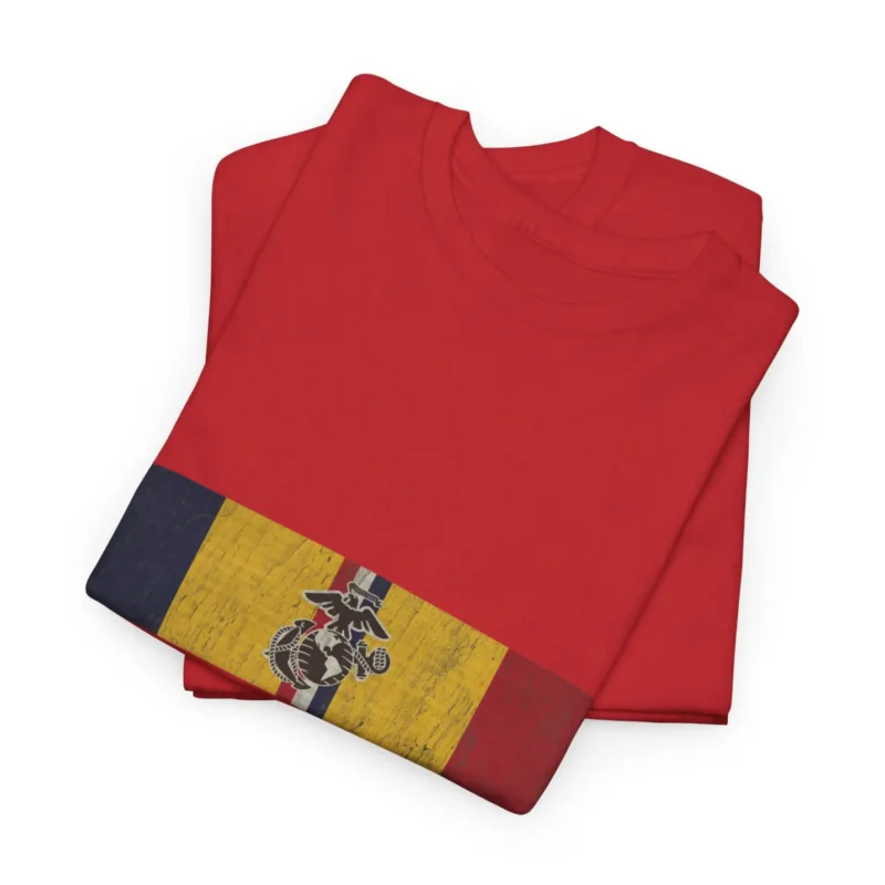 USMC Eagle Globe and Anchor Heritage Flag Tribute T-Shirt (1)