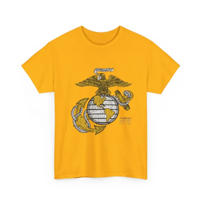 USMC Eagle Globe and Anchor Vintage Distressed Emblem T-Shirt