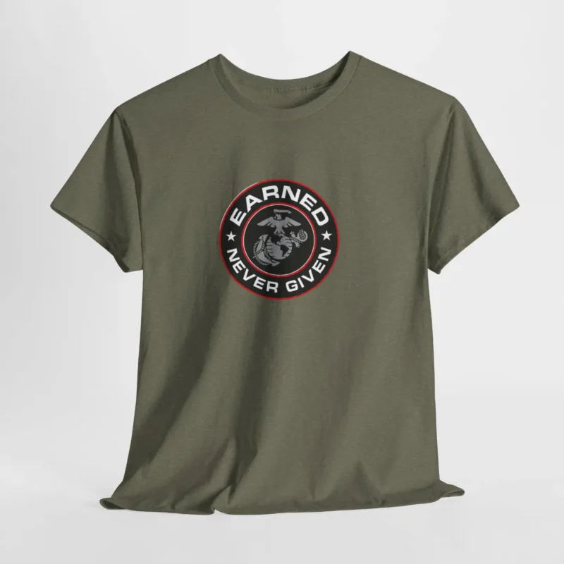 USMC “Earned Never Given” Marine Corps Tribute T-Shirt