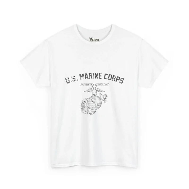 USMC Semper Fidelis Vintage Distressed Marine Corps T-Shirt