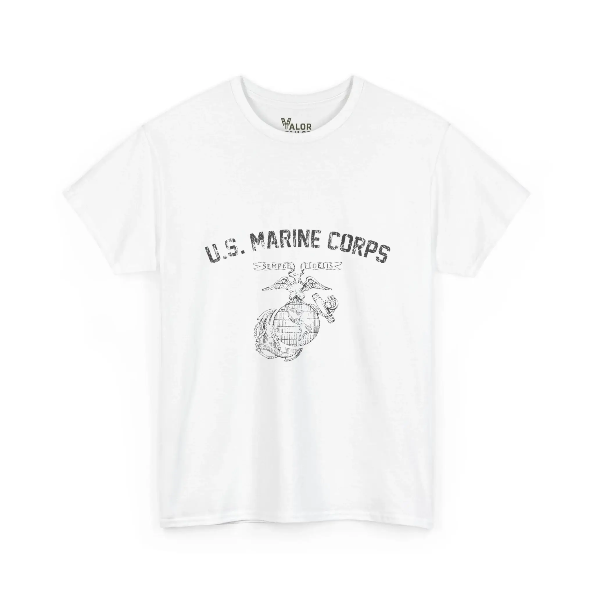 USMC Semper Fidelis Vintage Distressed Marine Corps T-Shirt