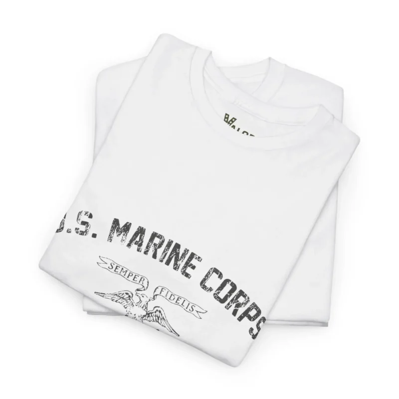 USMC Semper Fidelis Vintage Distressed Marine Corps T-Shirt