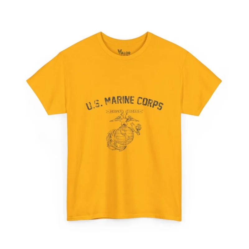 USMC Semper Fidelis Vintage Distressed Marine Corps T-Shirt