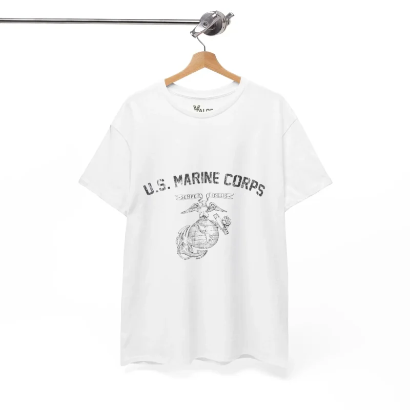 USMC Semper Fidelis Vintage Distressed Marine Corps T-Shirt