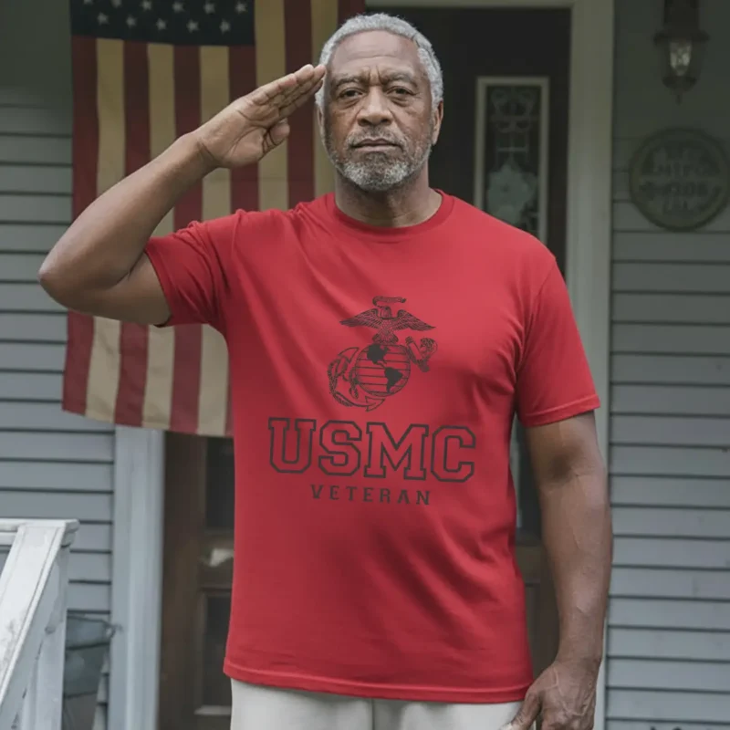USMC Veteran Eagle Globe & Anchor Marine Corps Pride T-Shirt