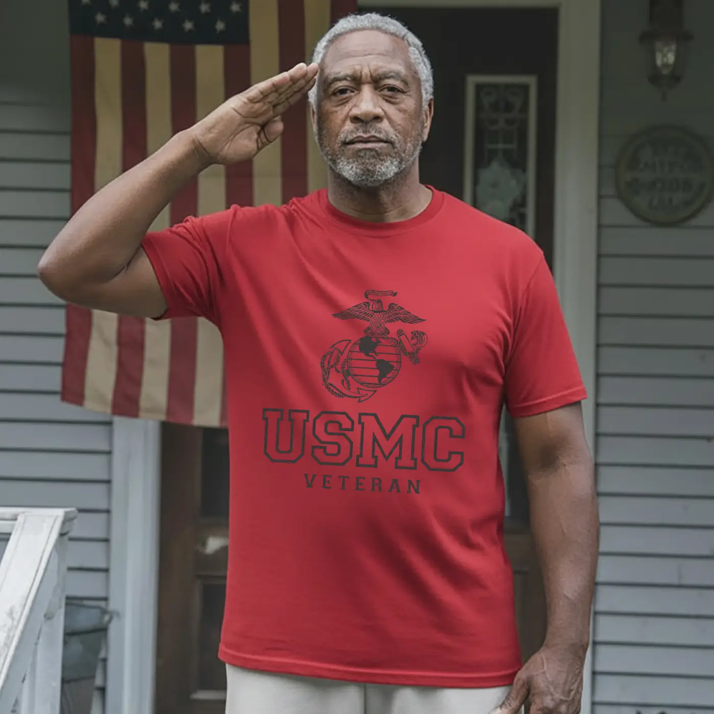 USMC Veteran Eagle Globe & Anchor Marine Corps Pride T-Shirt