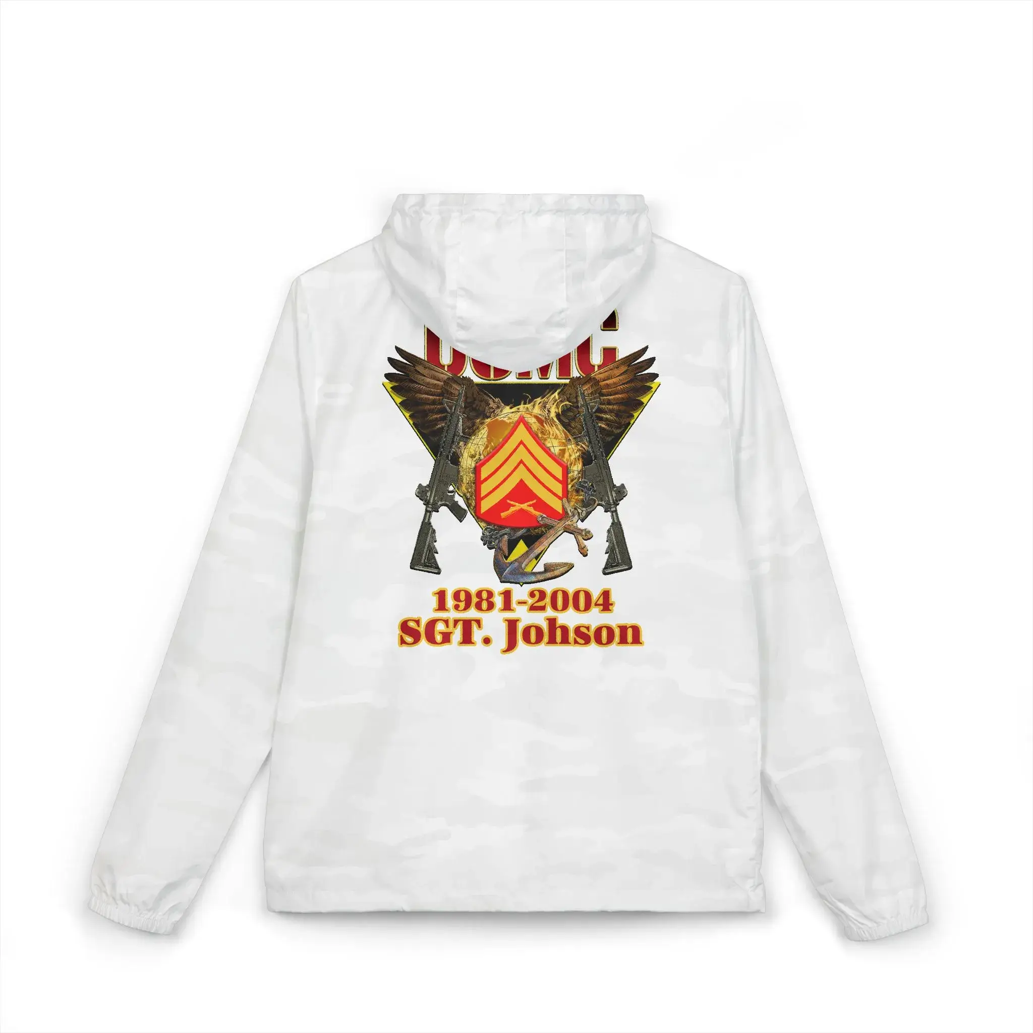 Custom Rank & Year USMC Veteran Windbreaker Jacket #000099