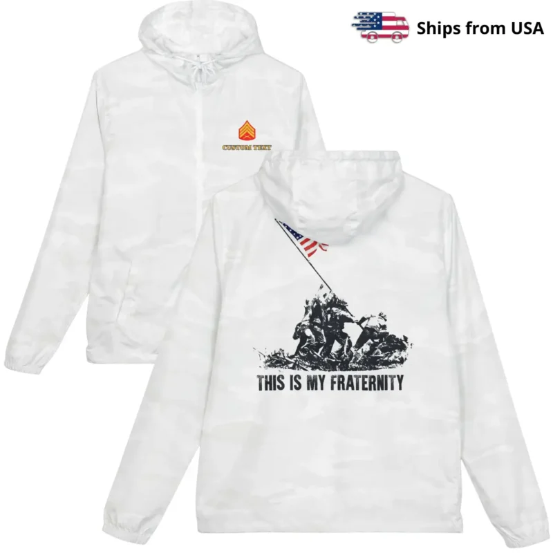 Custom This Is My Fraternity USMC Windbreaker Jacket – Military Brotherhood Jacket #000030