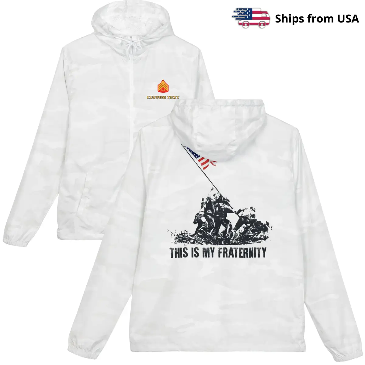 Custom This Is My Fraternity USMC Windbreaker Jacket – Military Brotherhood Jacket #000030