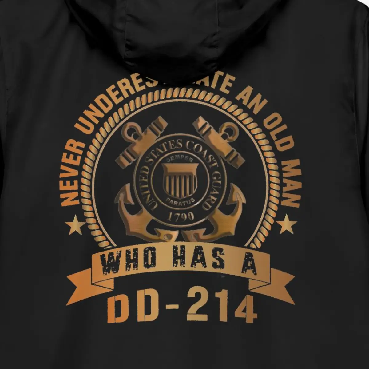 Customized DD-214 Coast Guard Windbreaker Jacket #000035