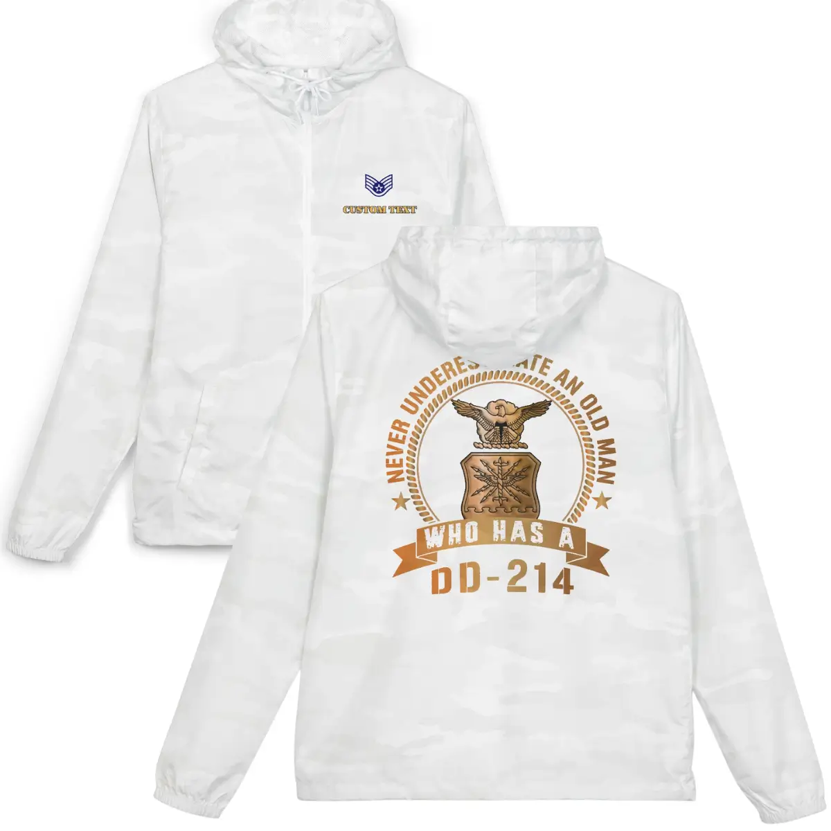 Customized DD-214 US Air Force Windbreaker Jacket #000037