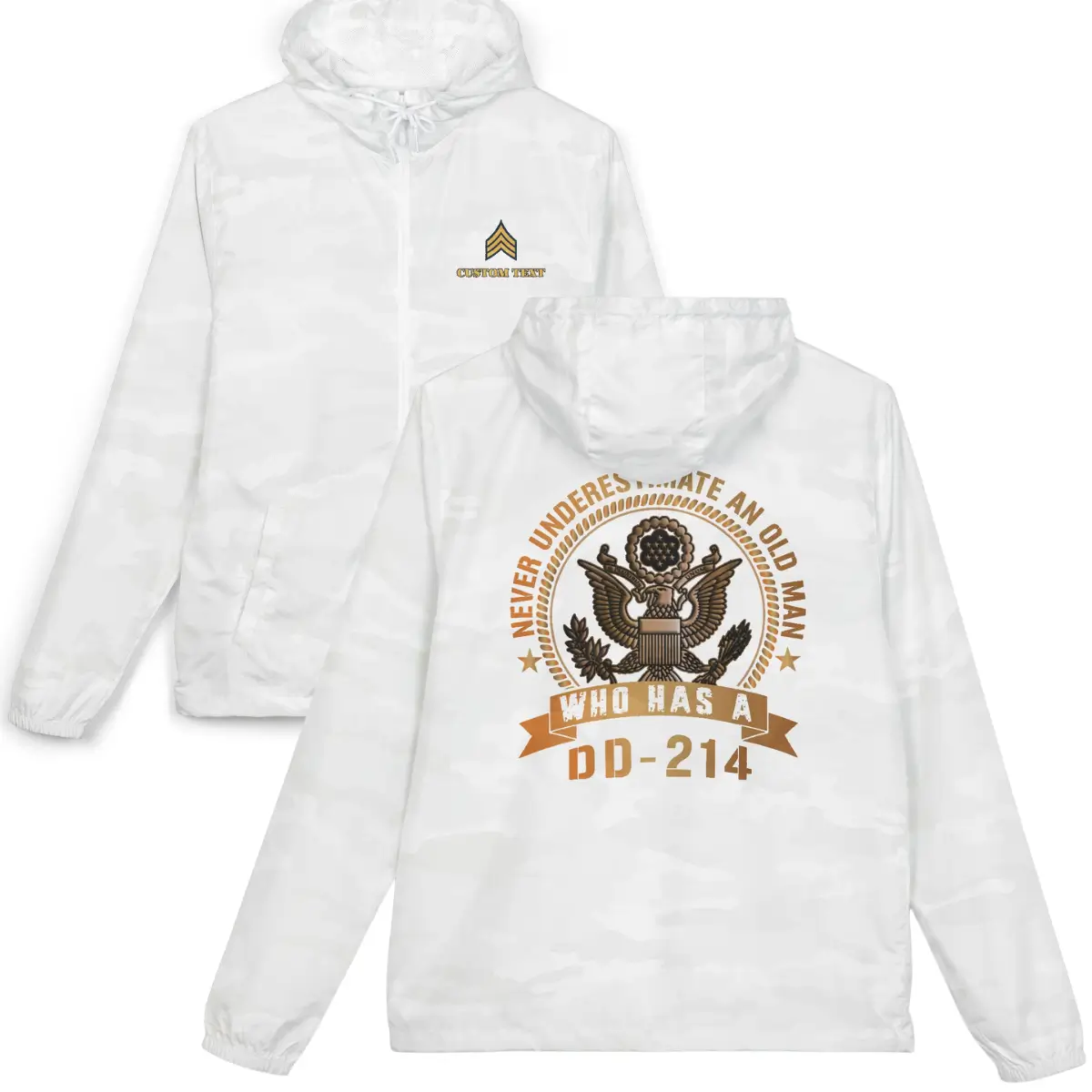 Customized DD-214 US Army Windbreaker Jacket #000038