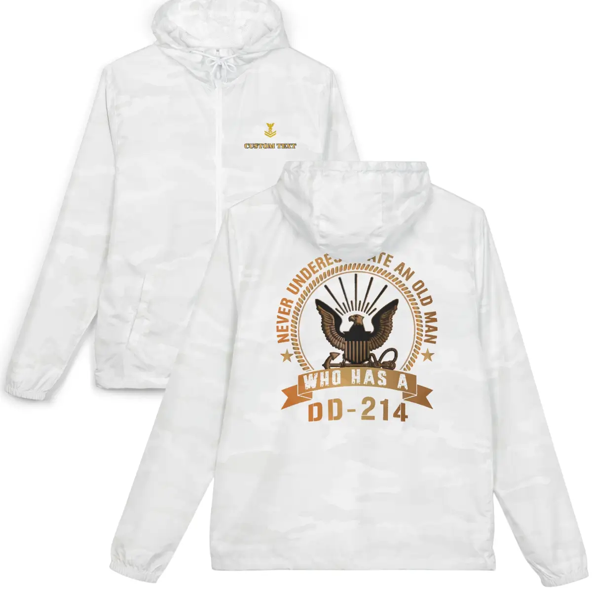 Customized DD-214 US nAVY Windbreaker Jacket #000039