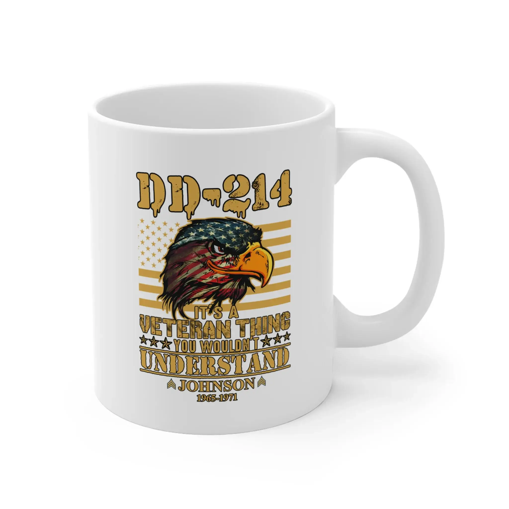 Customized DD-214 Veteran Coffee Mug – Personalized Name & Service Years #000098