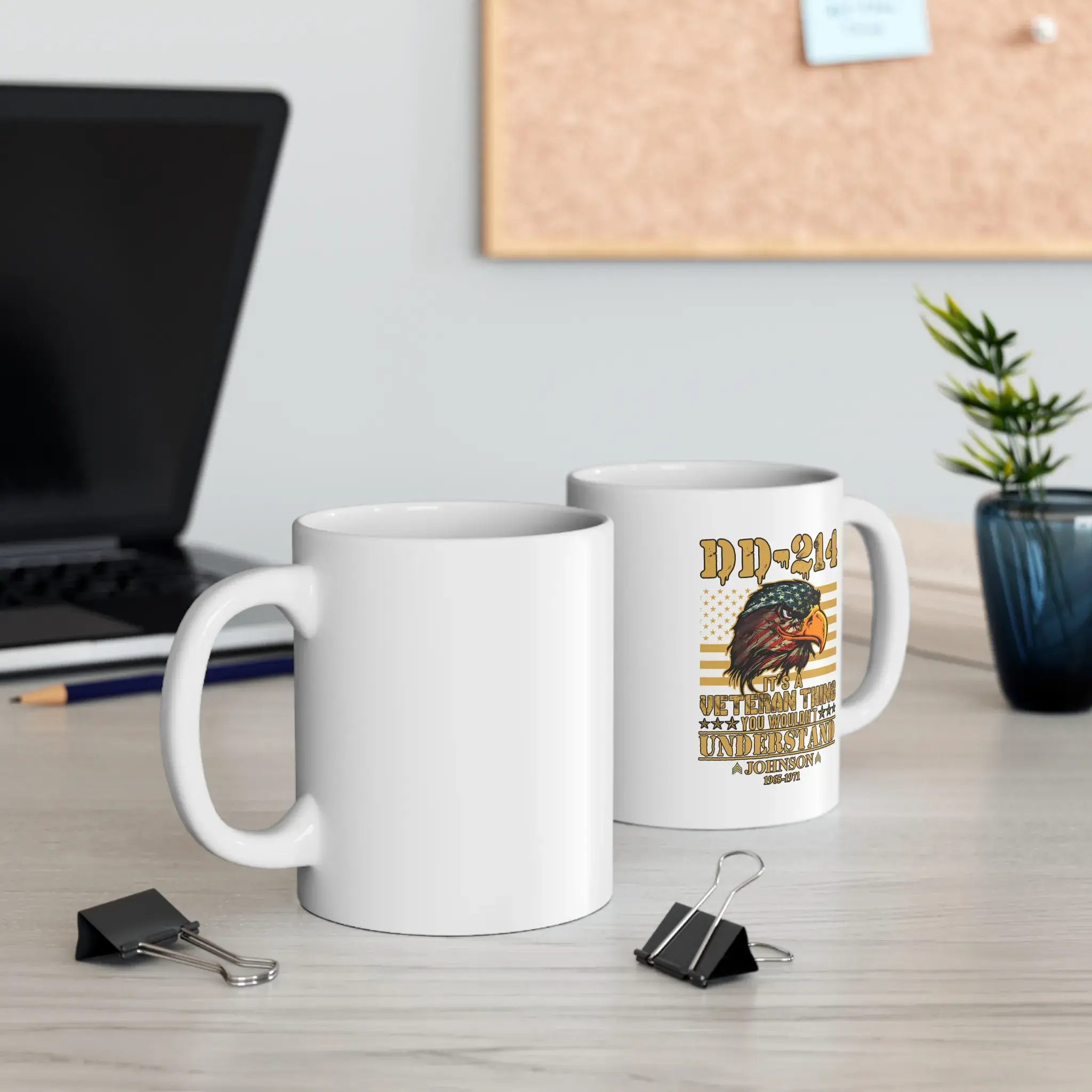 Customized DD-214 Veteran Coffee Mug – Personalized Name & Service Years #000098