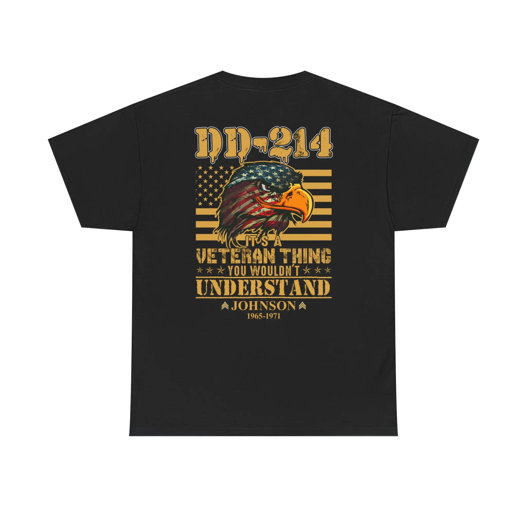 Customized DD-214 Veteran T-Shirt – Eagle Edition – Personalized Name & Service Years #000098