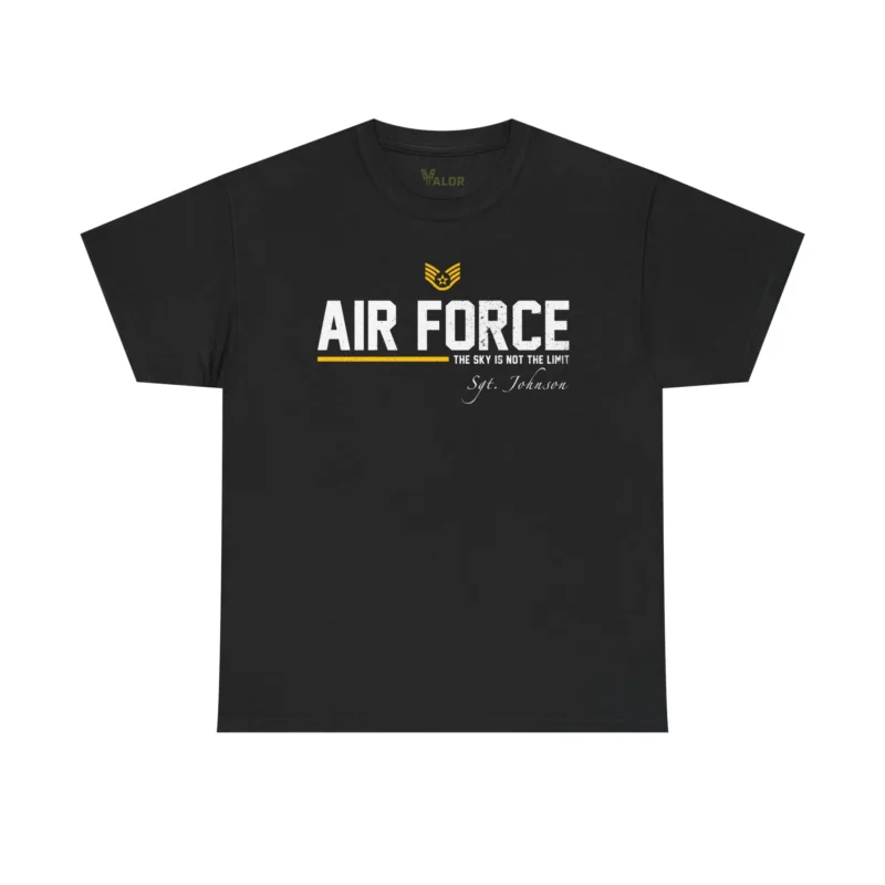 Customized U.S. Air Force “The Sky Is Not The Limit” T-Shirt – Personalized Veteran Edition#000095