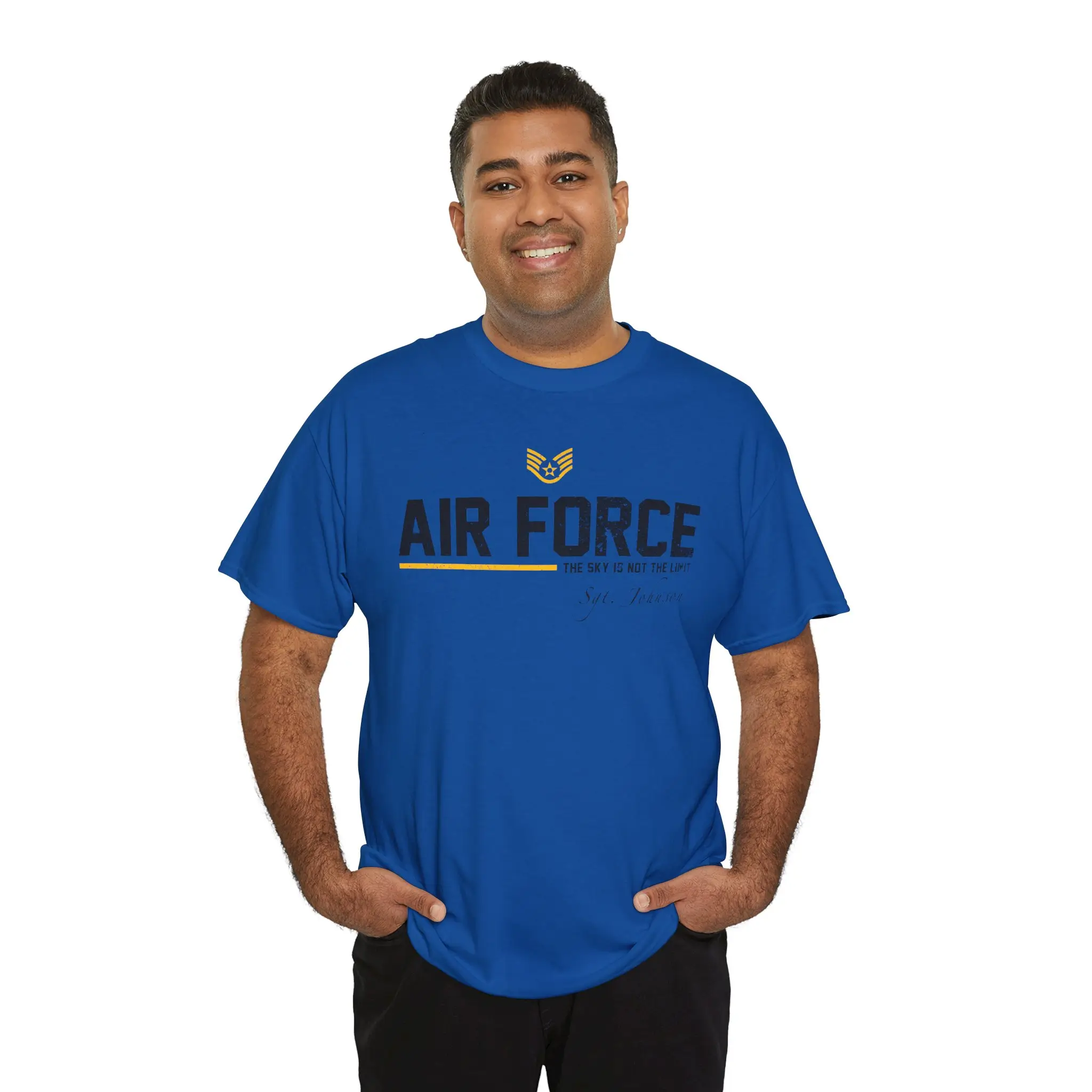 Customized U.S. Air Force “The Sky Is Not The Limit” T-Shirt – Personalized Veteran Edition#000095