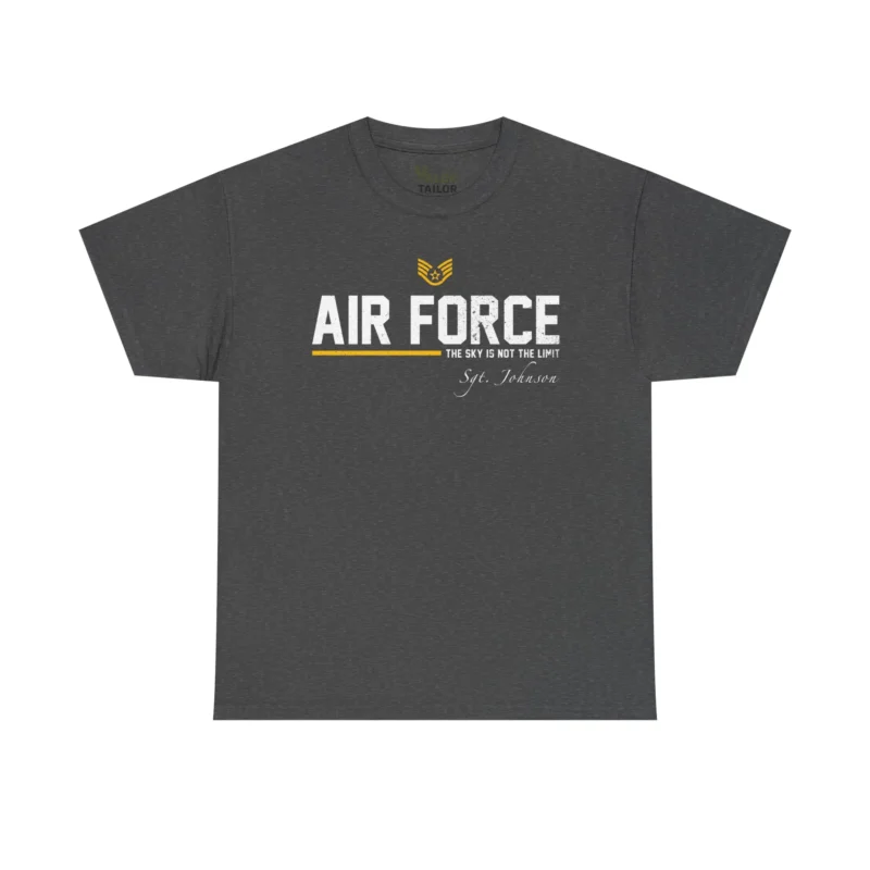 Customized U.S. Air Force “The Sky Is Not The Limit” T-Shirt – Personalized Veteran Edition#000095
