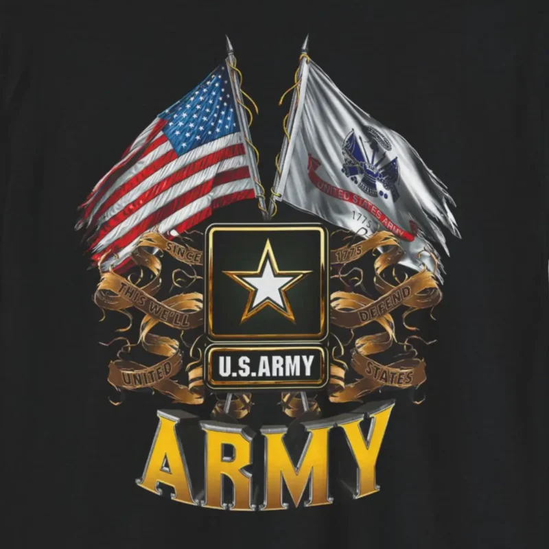 Customized U.S. Army Veteran T-Shirt – Personalized Rank & Name #00011