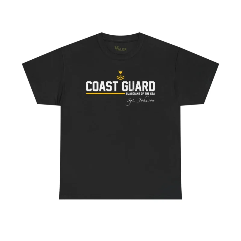 Customized U.S. Coast Guard T-Shirt – Guardians of the Sea – Personalized Name Edition #000097