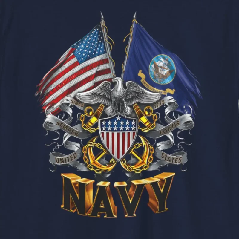 Customized U.S. Navy Veteran T-Shirt – Personalized Rank & Name #000111