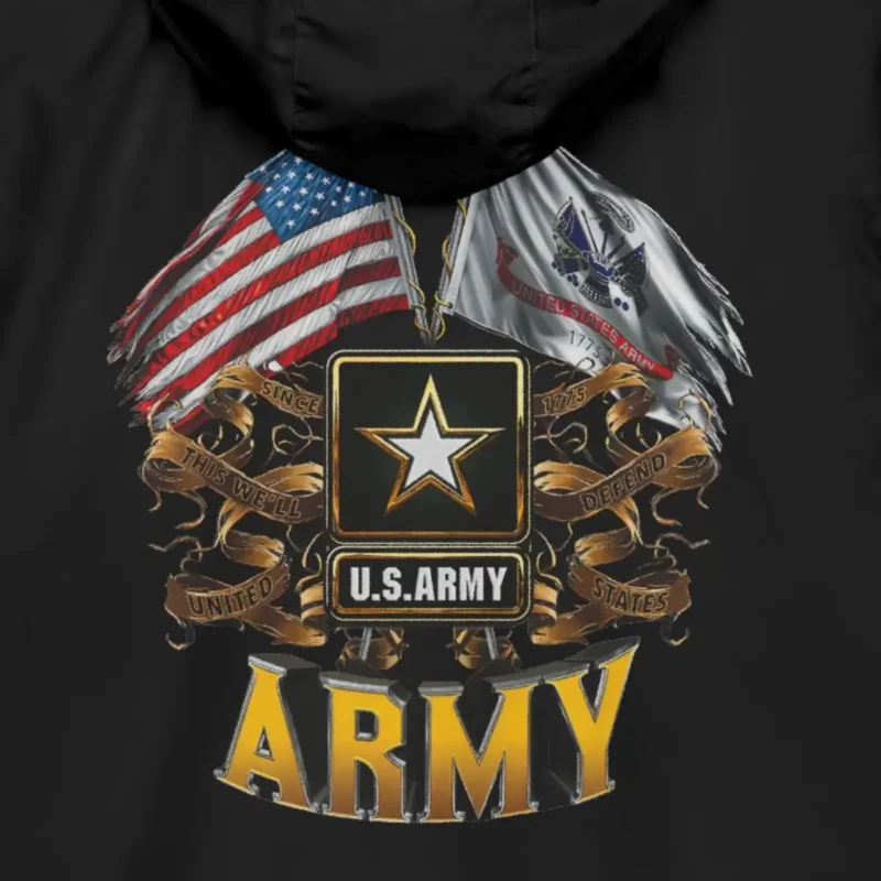 Alternative view of Customized US Army Windbreaker Jacket #000110