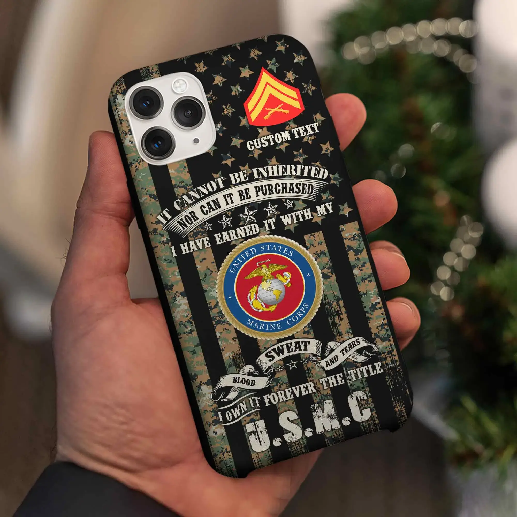 Customized US Military Branches - With My Blood, Sweat And Tears Phone Case