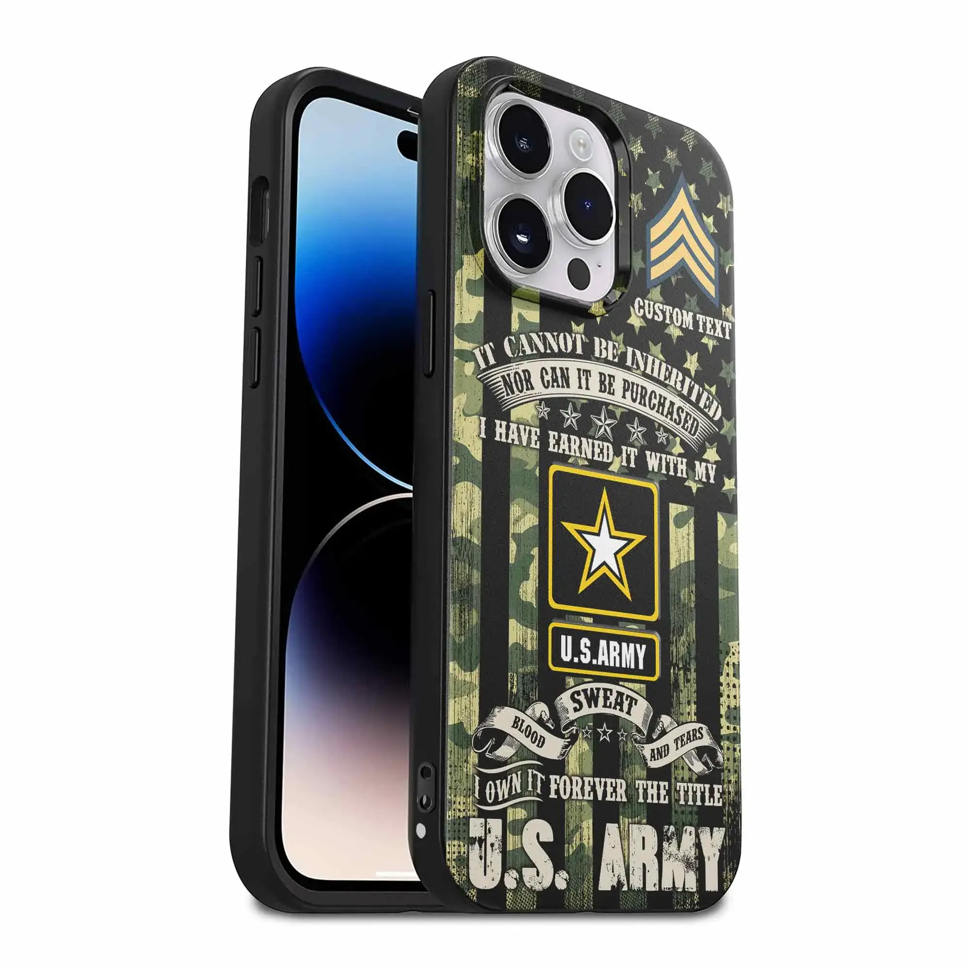 Customized US Military Branches - With My Blood, Sweat And Tears Phone Case