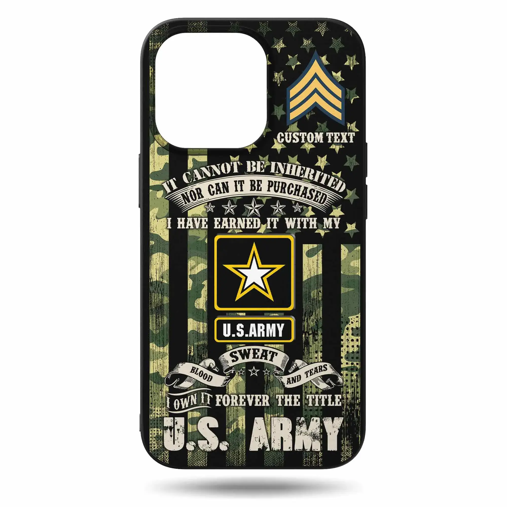 Customized US Military Branches - With My Blood, Sweat And Tears Phone Case