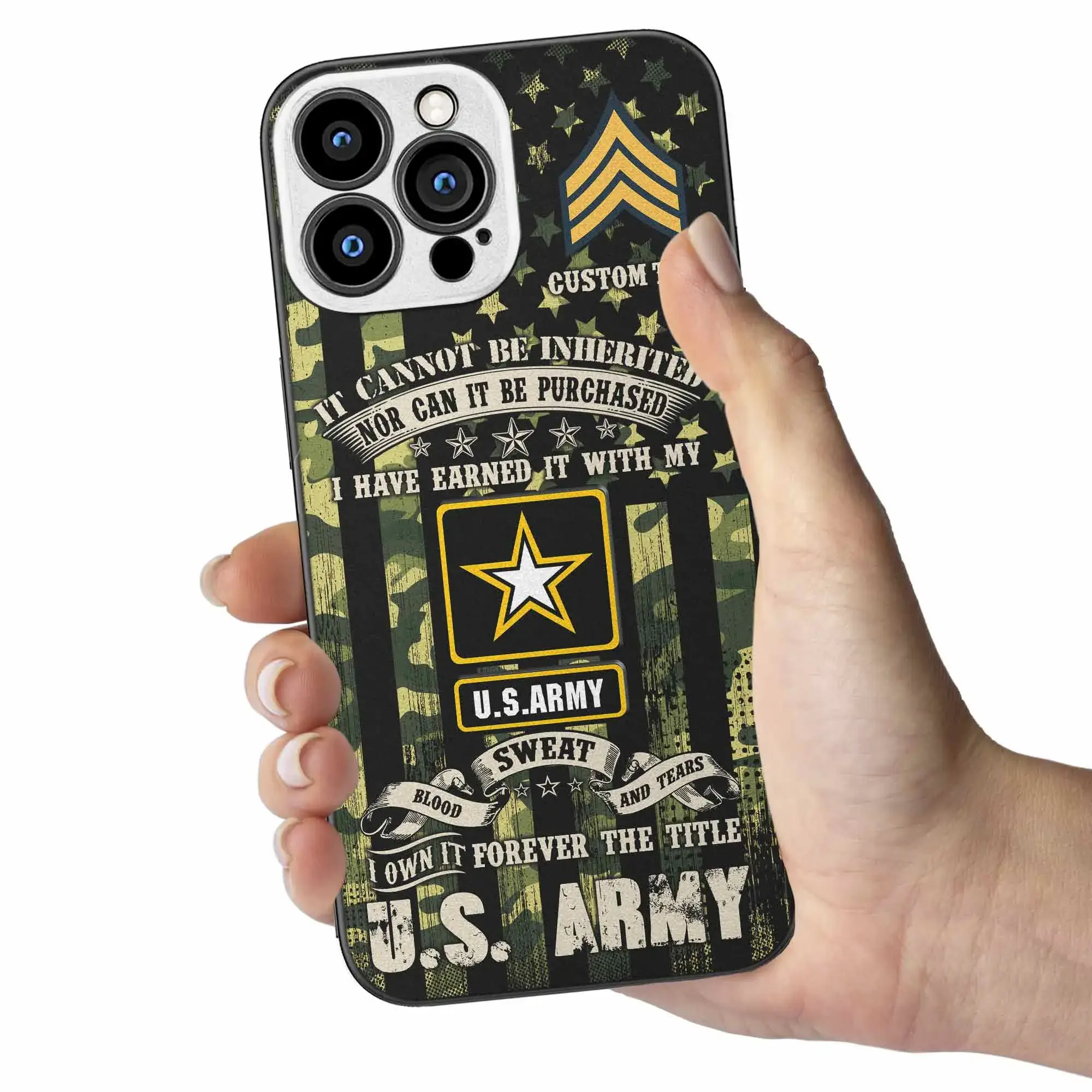 Customized US Military Branches - With My Blood, Sweat And Tears Phone Case
