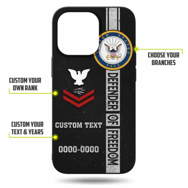 Customized US Military Defender Of Freedom Phone Case #000108
