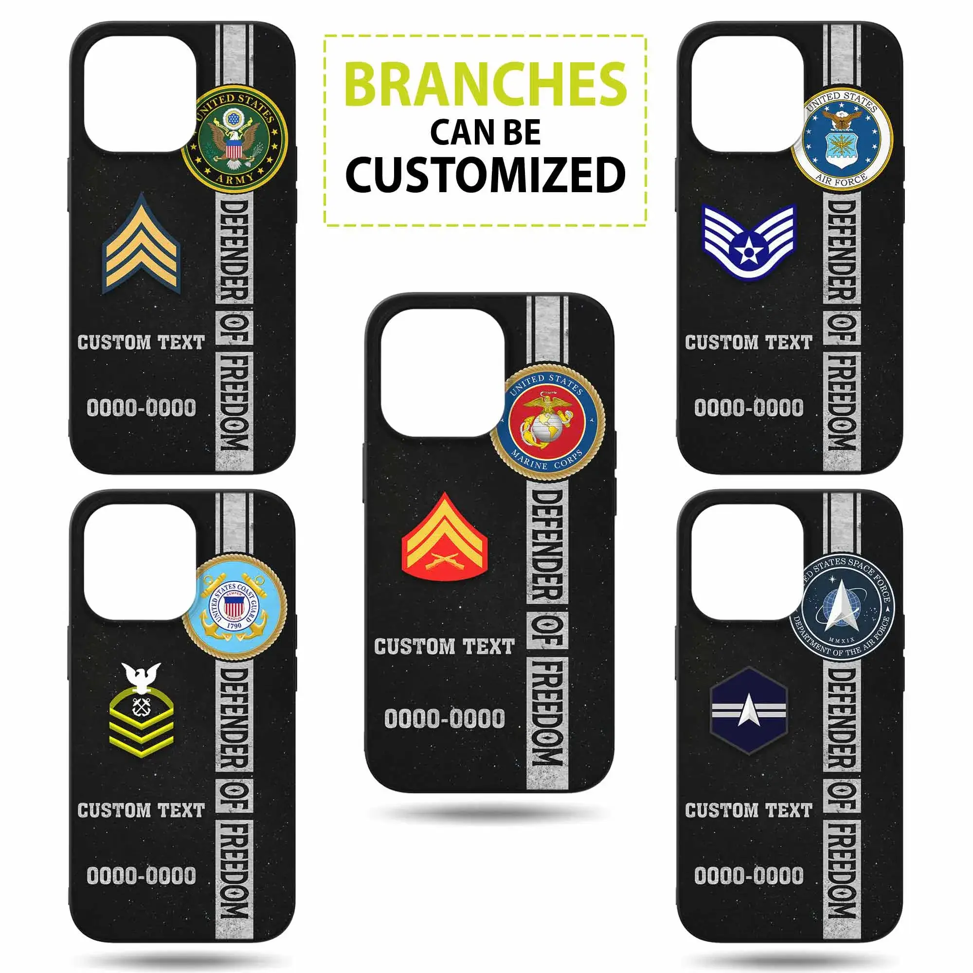 Customized US Military Defender Of Freedom Phone Case #000108