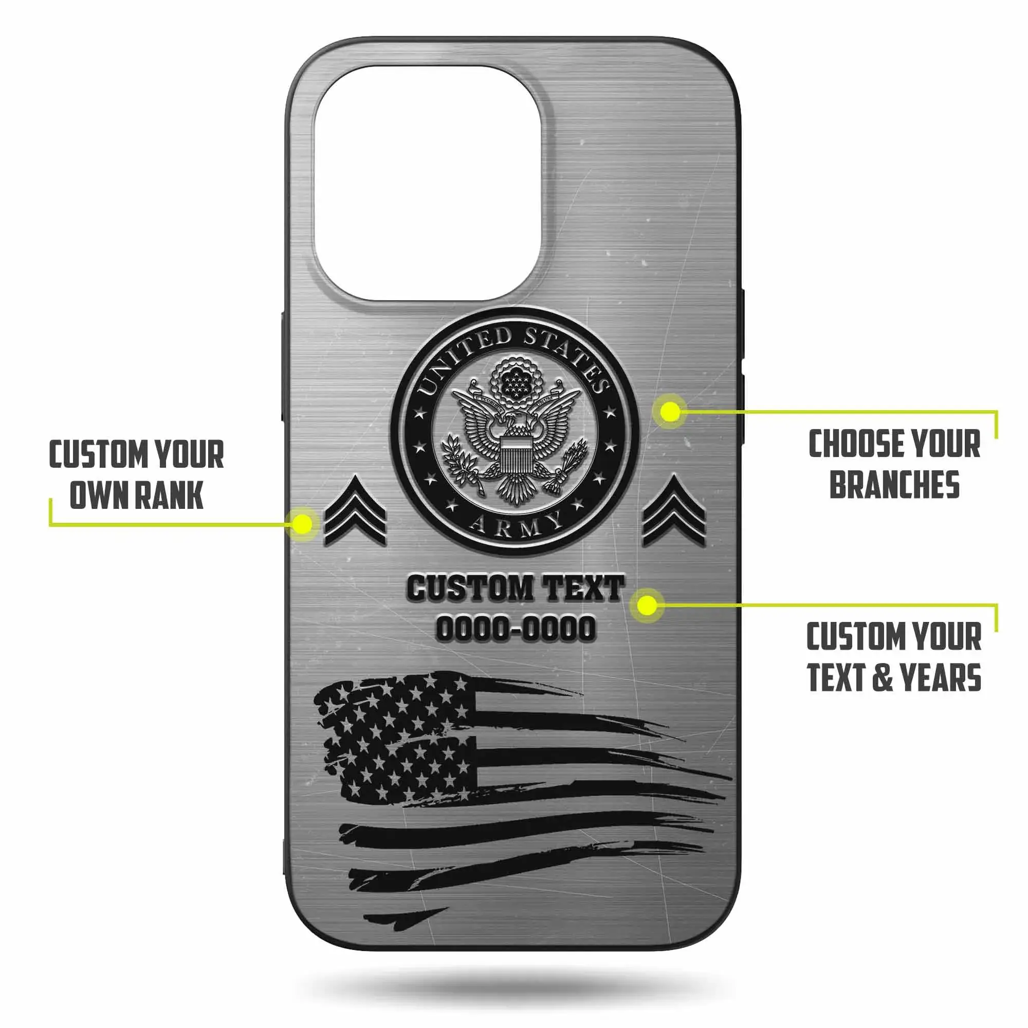 Customized US Military Proudly Served Phone Case #000102 (1)