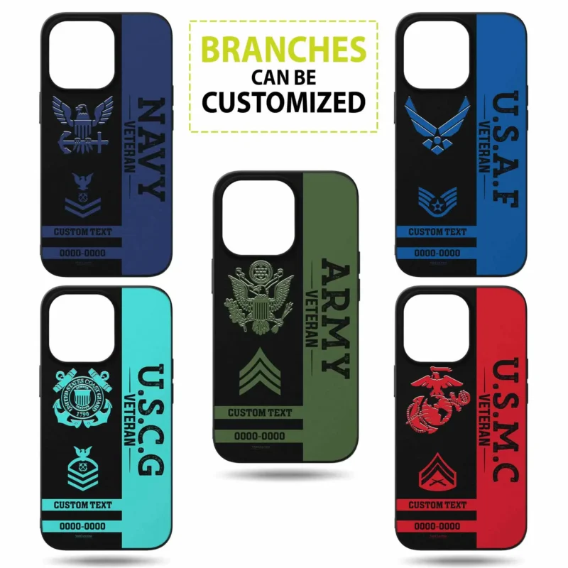 Customized US Veteran Proudly Served Phone Case #000110