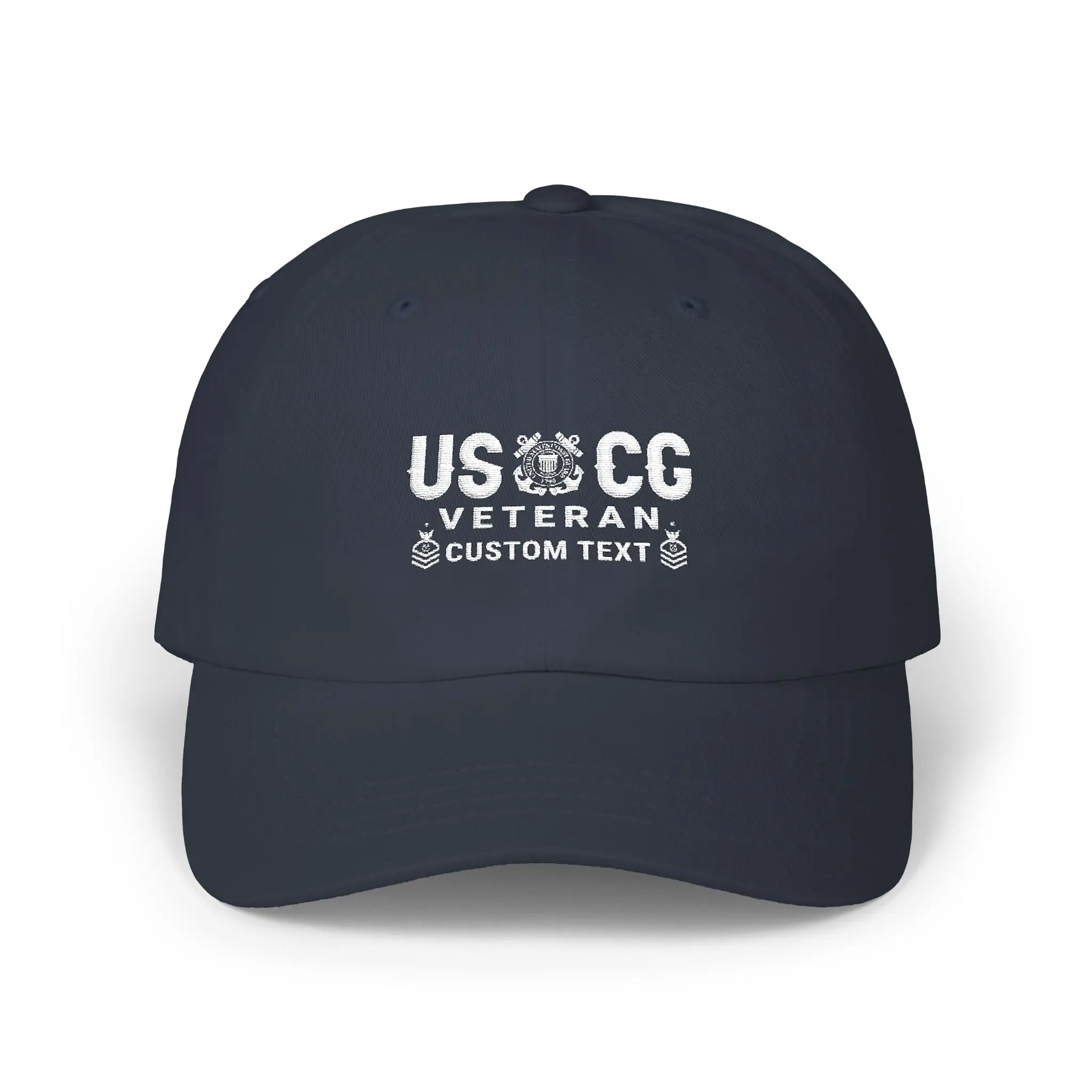 Customized USCG Veteran Embroidered Hat – Personal Rank, Name & Service Years #000075