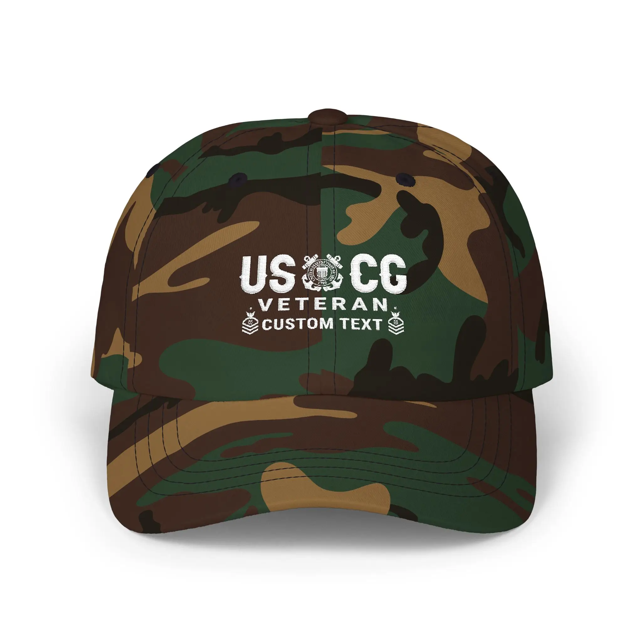 Customized USCG Veteran Embroidered Hat – Personal Rank, Name & Service Years #000075