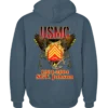Customized USMC Veteran Zip Hoodie – Rank, Name & Service Years – Marine Corps Eagle & Rifles Design #000099