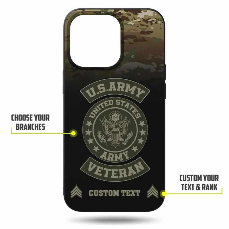 Customized United States Military Branches Veterans Phone Case #000106