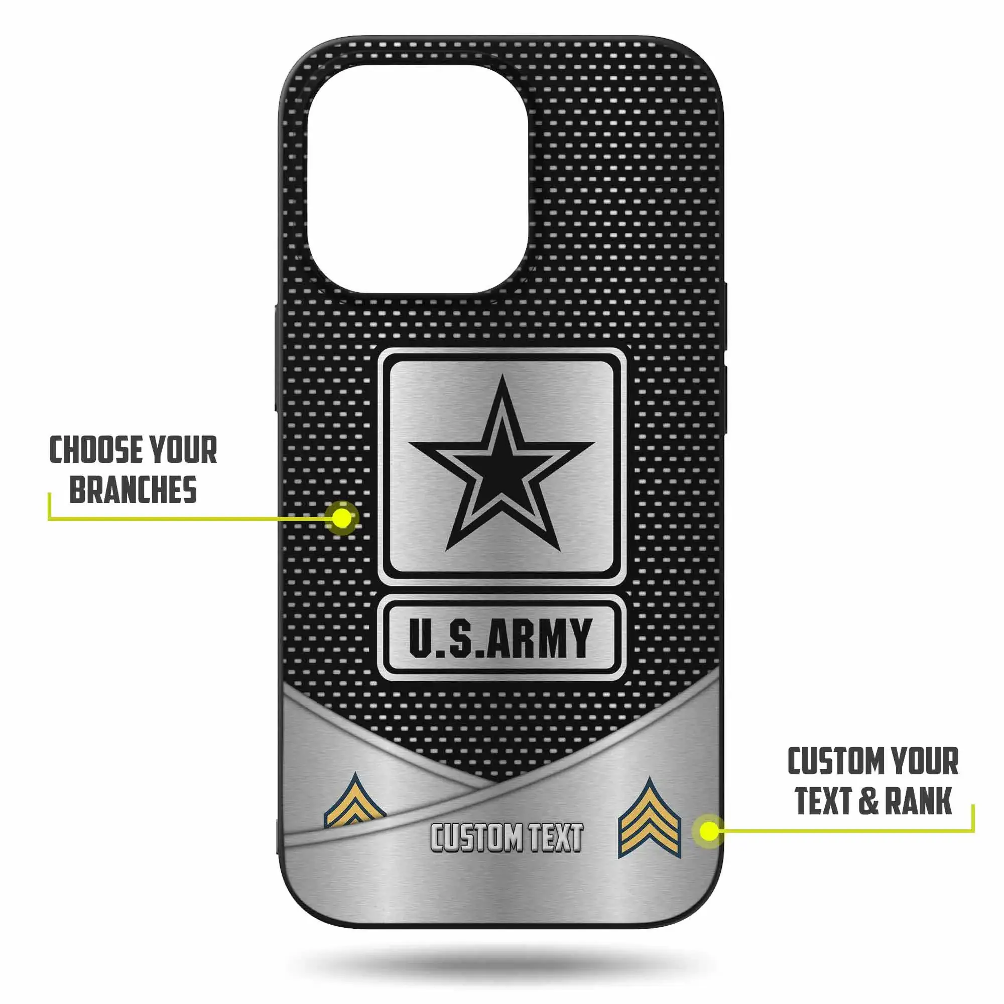 Customized United States Military Branches Veterans Phone Case #000109