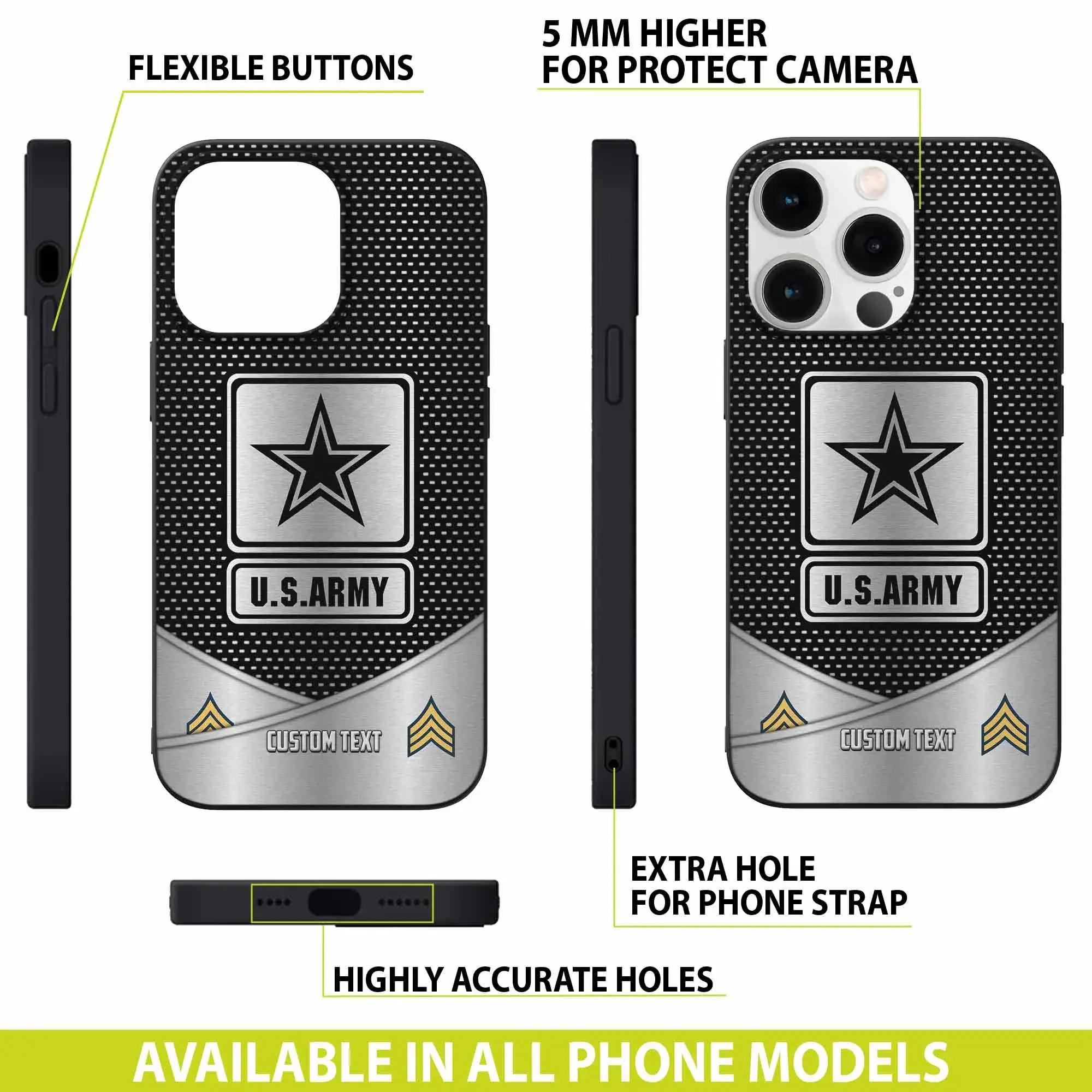 Customized United States Military Branches Veterans Phone Case #000109