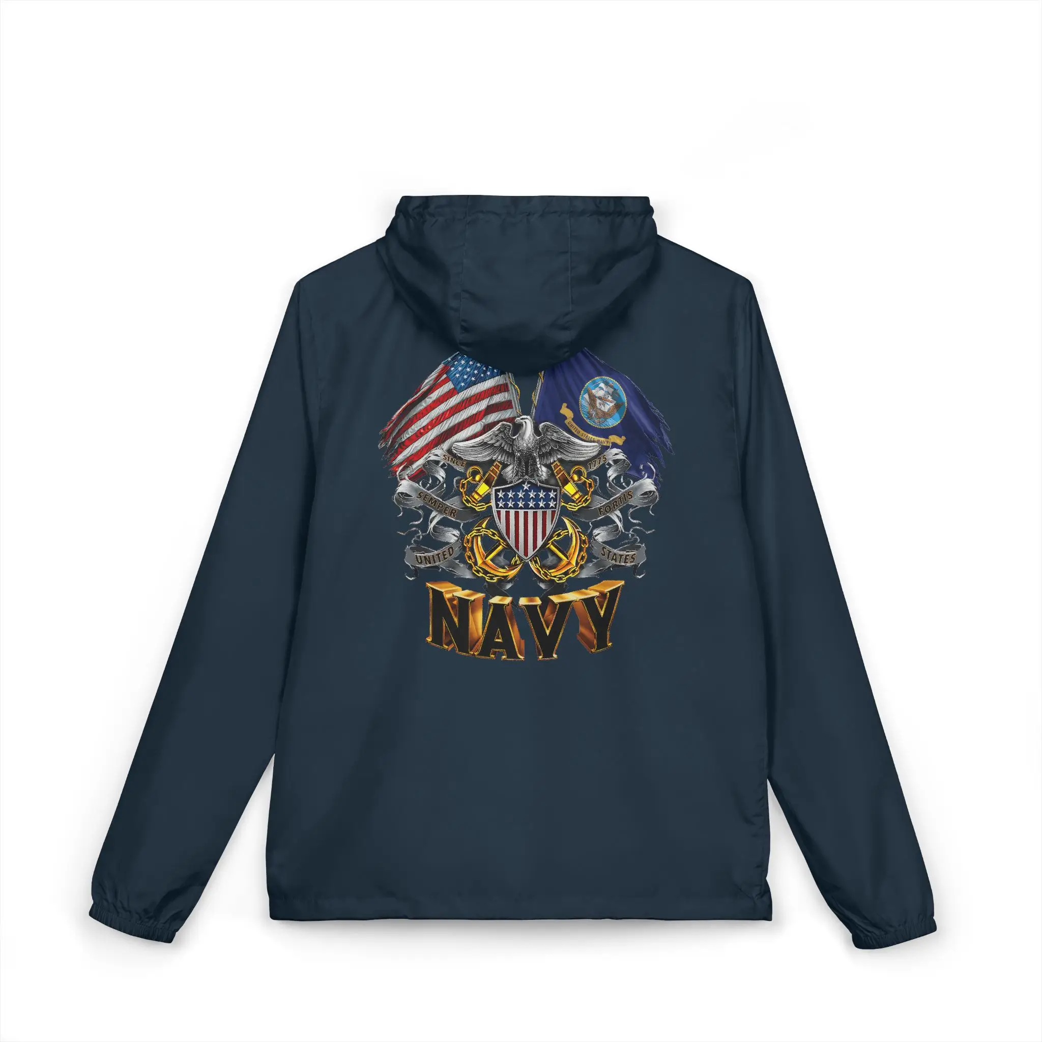 Personalized U.S. Navy Windbreaker Jacket – Veteran Pride Design #000111