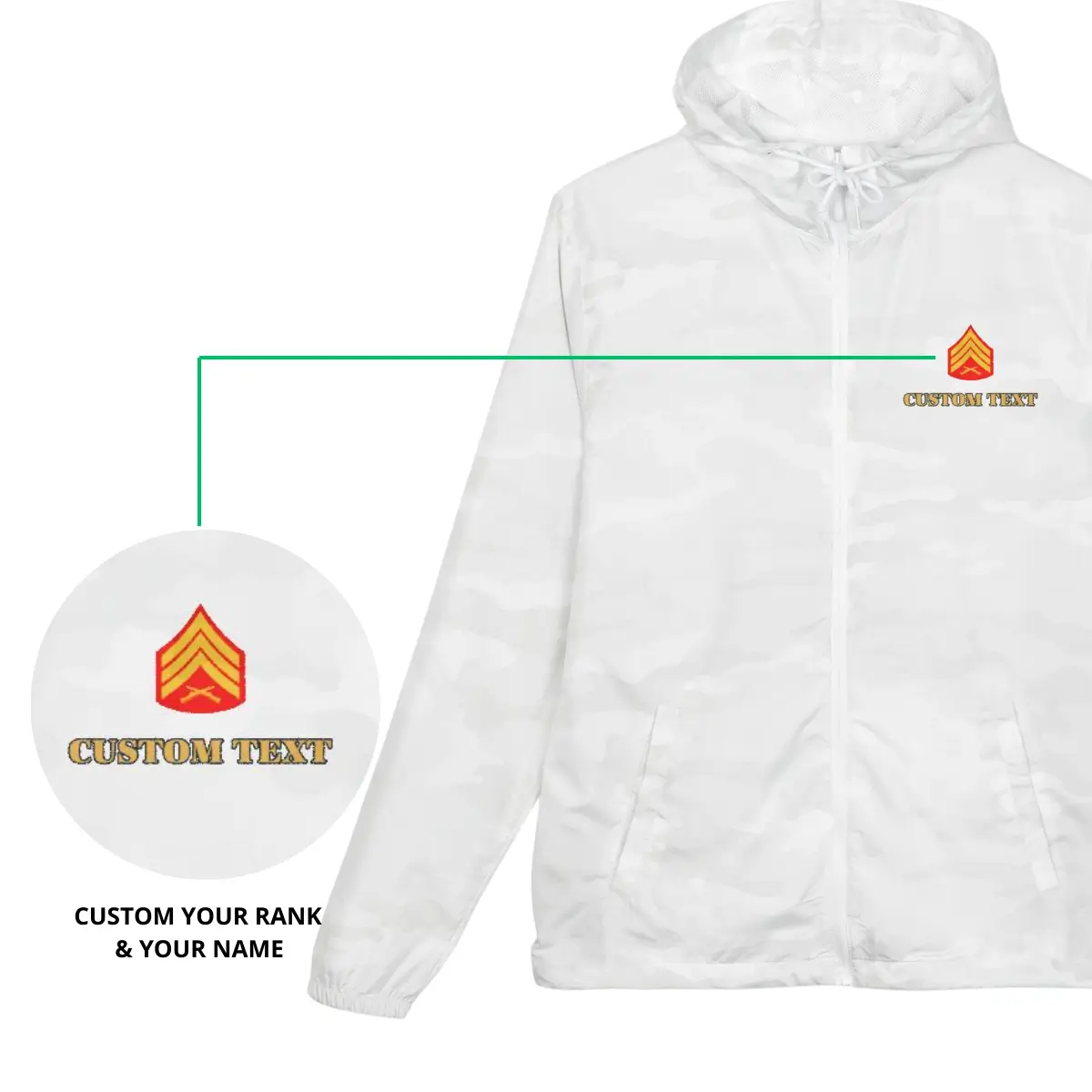 Personalized US Marine Corps Windbreaker Jacket – Lightweight Military Jacket for Veterans #000025