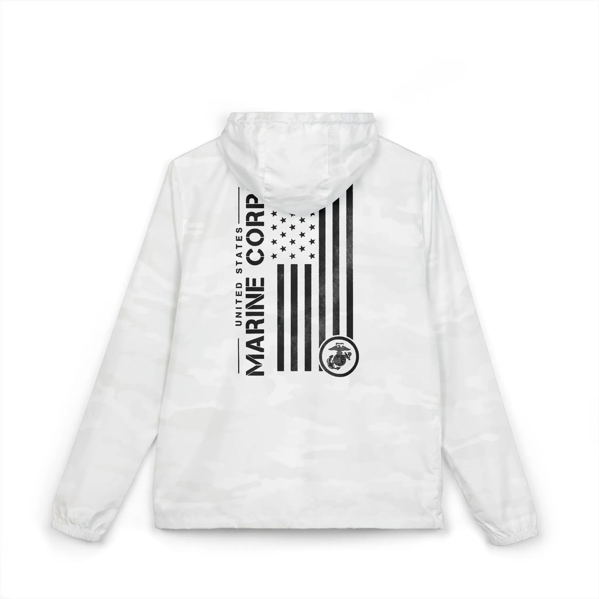 Personalized US Marine Corps Windbreaker Jacket – Lightweight Military Jacket for Veterans #000025